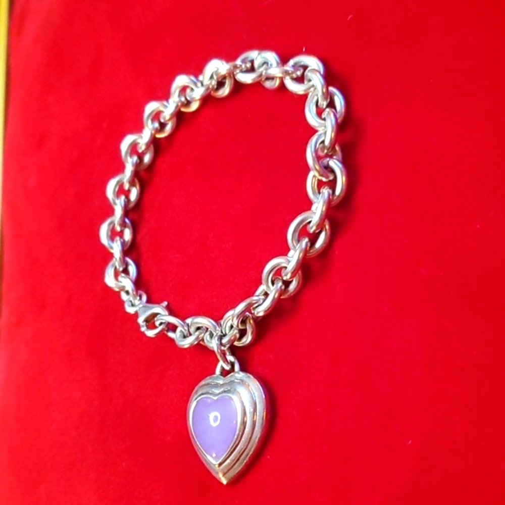 Lavender Purple Jade Charm Bracelet - Picture 5 of 8
